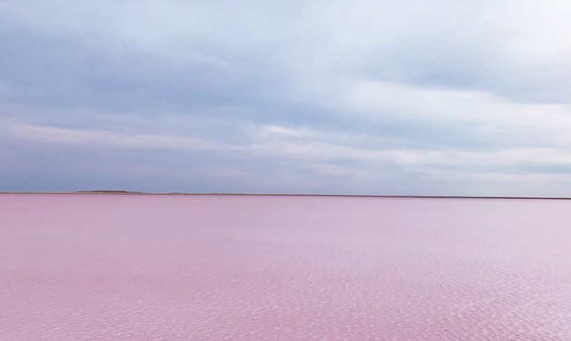 Озеро изменило цвет и стало розовым – видео