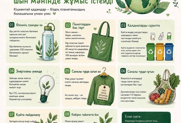 Эко-әдеттер – тұрақты болашақтың негіз